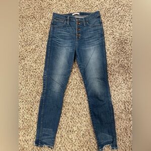 Madewell High Rise Button-Fly Blue Jeans